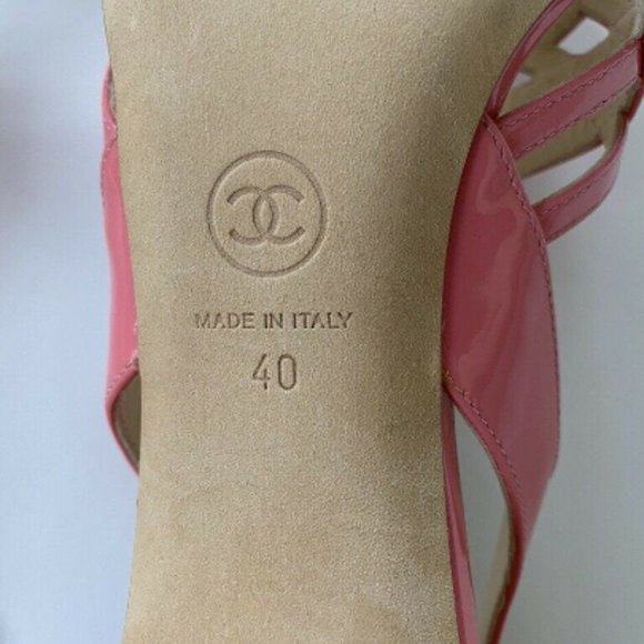 Chanel Sandals Heels Pink  EU40 US9 - Picture 8 of 9